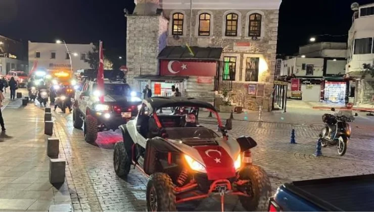 Bodrum Offroad Kulübü, Pençe Kilit Harekatı’nda şehit olan askerler için konvoy düzenledi